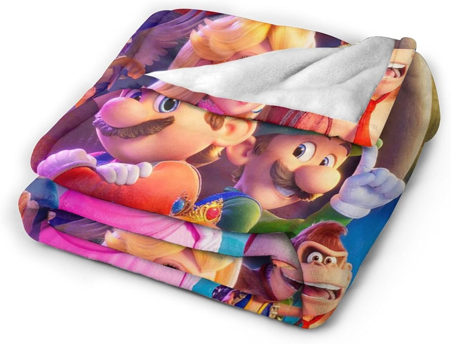 Manta súper linda de Bros para niños, bonita decoración de dibujos animados, regalos para niñas y niños, súper cálida, suave y ligera, manta de