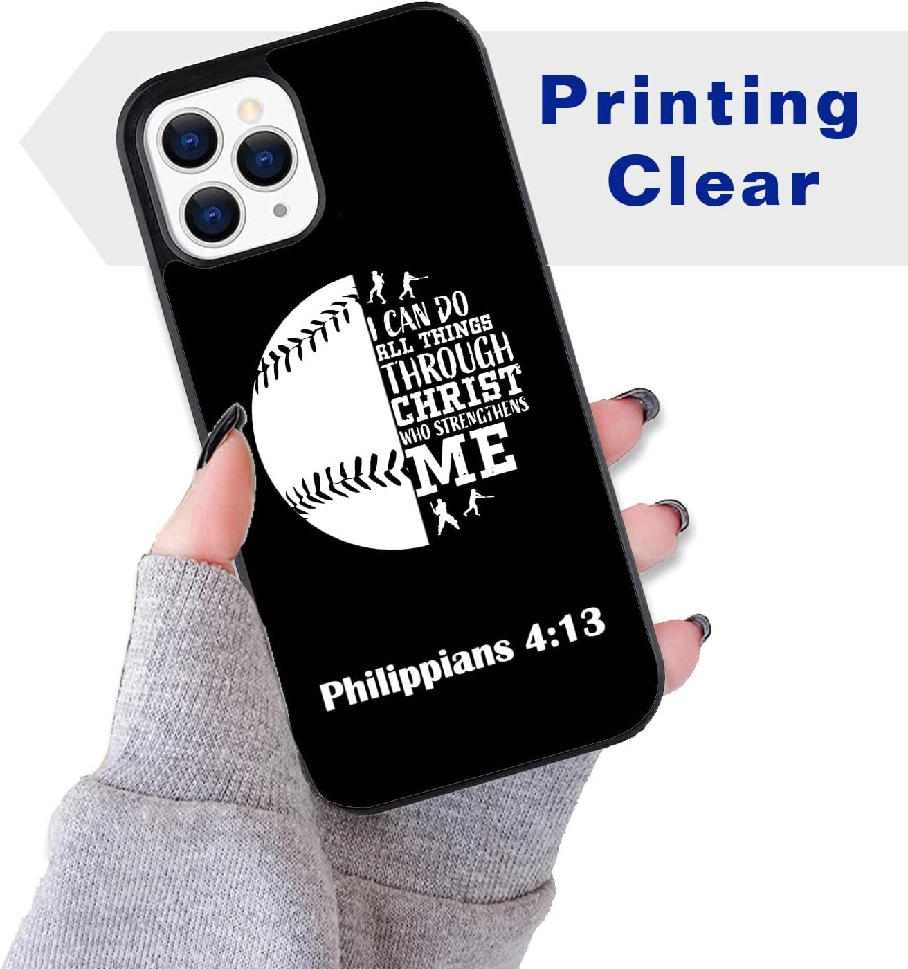 Baseball and Philippians – Funda de goma antideslizante para teléfono compatible con Moto GEdge Series (Moto Edge 2020 Pro20 LITEG StylusG Power