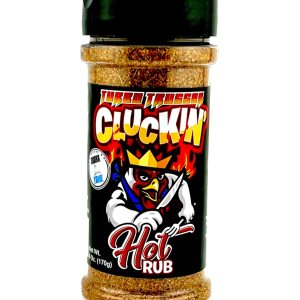 Turbo Trusser Cluckin’ Hot Rub  Para pollo, pavo, pato, cerdo y verduras  Mezcla perfecta de calor suave y sabor  Fabricado en los Estados Unidos  6 Turbo Trusser Cluckin’ Hot Rub  Para pollo, pavo, pato, cerdo y verduras  Mezcla perfecta de calor suave y sabor  Fabricado en los Estados Unidos  6