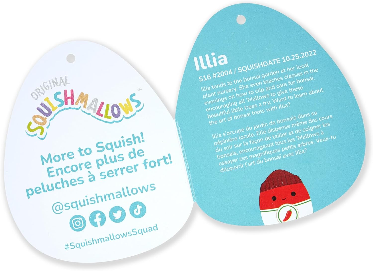 Squishmallows Original Illia Red Sriracha de 16 pulgadas – Peluche oficial de Jazwares grande y ultrasuave