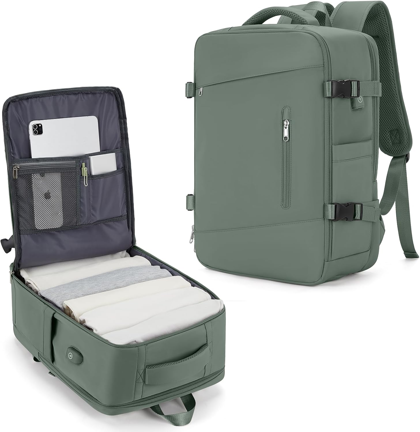 VGCUB Mochila grande de viaje para trabajo, negocios, mochila para computadora portátil aprobada para vuelo, para mujeres y hombres, mochila de
