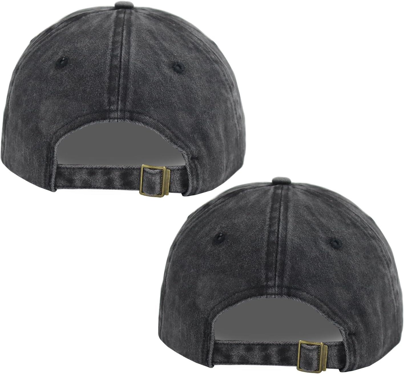 2 gorras con texto en inglés “I I’m Her King and I’m His Queen” para hombres y mujeres, ajustable de algodón lavado a juego para bodas, parejas,