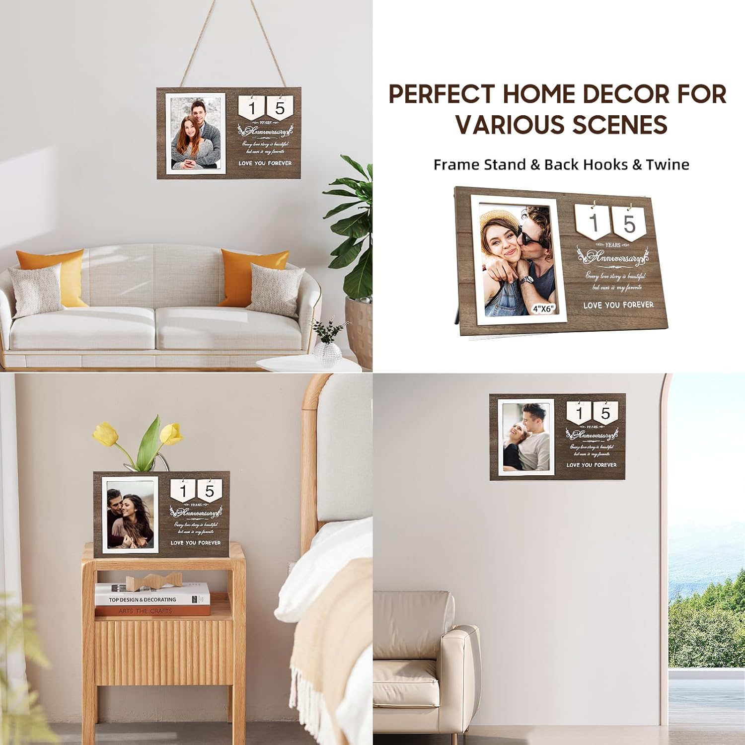 Marcos de fotos de aniversario para parejas, marcos de boda personalizados, regalos de despedida de soltera para parejas, regalo de compromiso para