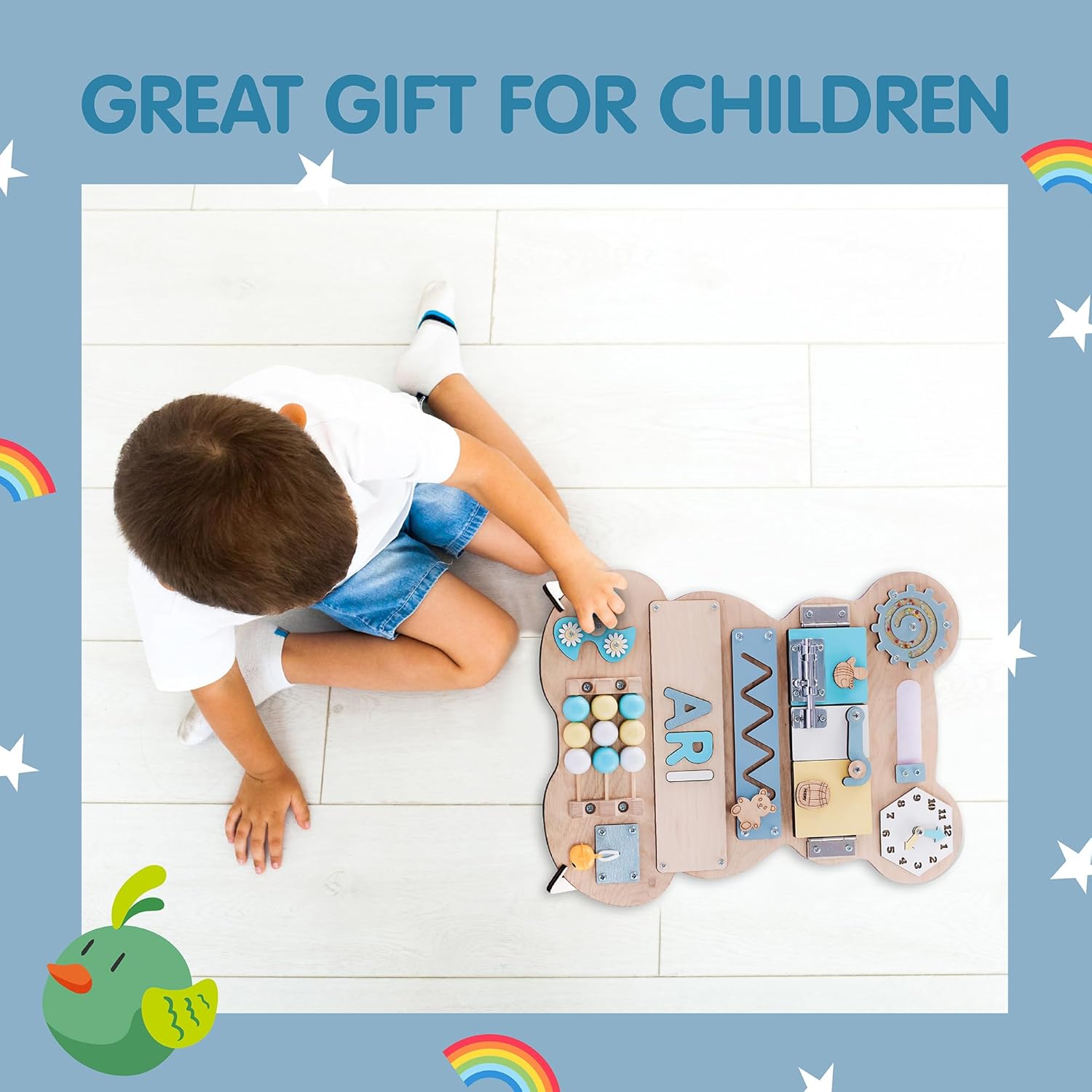 Nabytok – Customized Name Puzzle for Toddlers, Educational Games Board, Baby Personalized Board for 1-5 Years Old, First Birthday Gift, Christmas