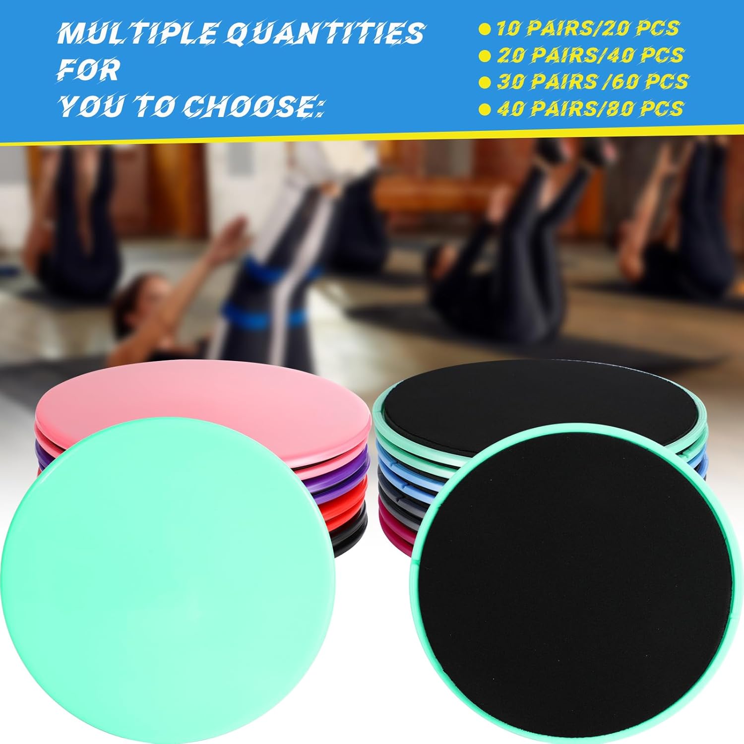 Jenaai Core Sliders – Discos deslizantes de ejercicio para clases de entrenamiento en grupo, deslizador de fitness para entrenar deslizadores de