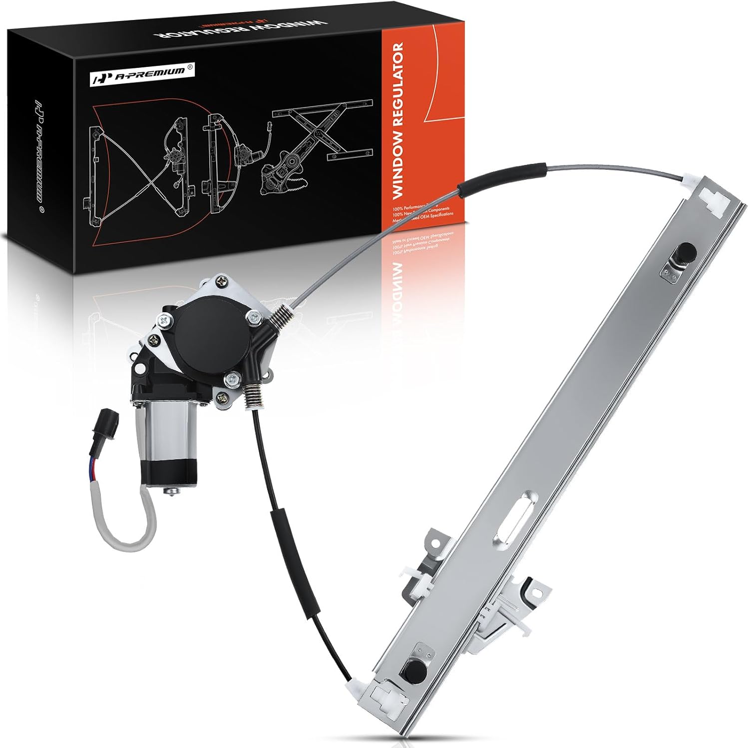 A-Premium Elevalunas eléctrico con motor compatible con Ford Escape 2008-2012 Mazda Tribute Mercury Mariner 2008-2011 lado del pasajero delantero