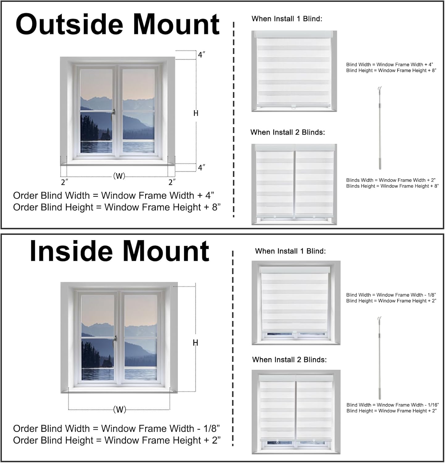 Persianas motorizadas para ventanas, persianas inteligentes con control remoto enrollables, funcionan con Alexa Google Home, persianas opacas
