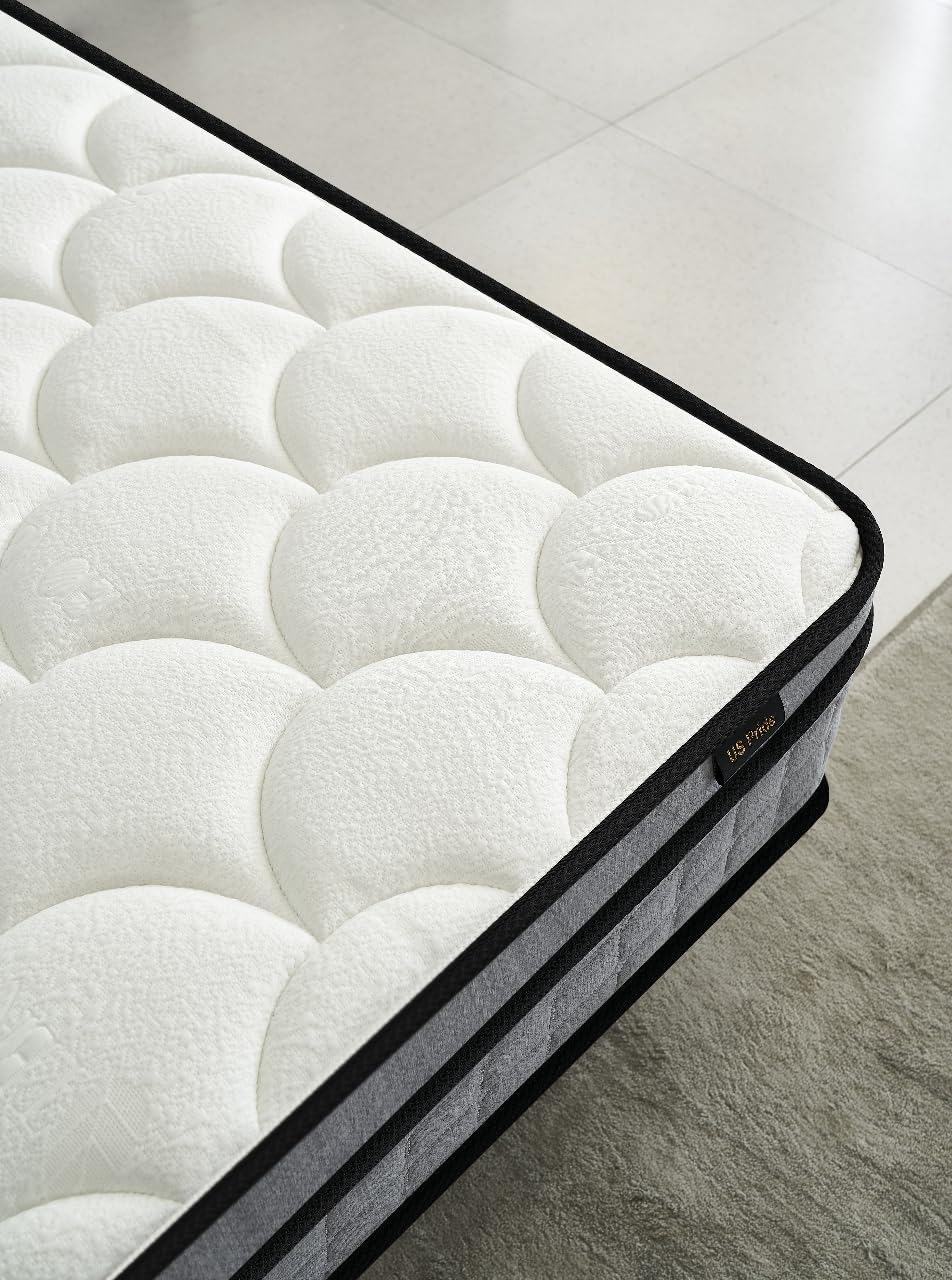 Container Furniture Direct Colchón híbrido tamaño Queen de 12 pulgadas en una caja, cojín de cama con espuma viscoelástica con infusión de gel,