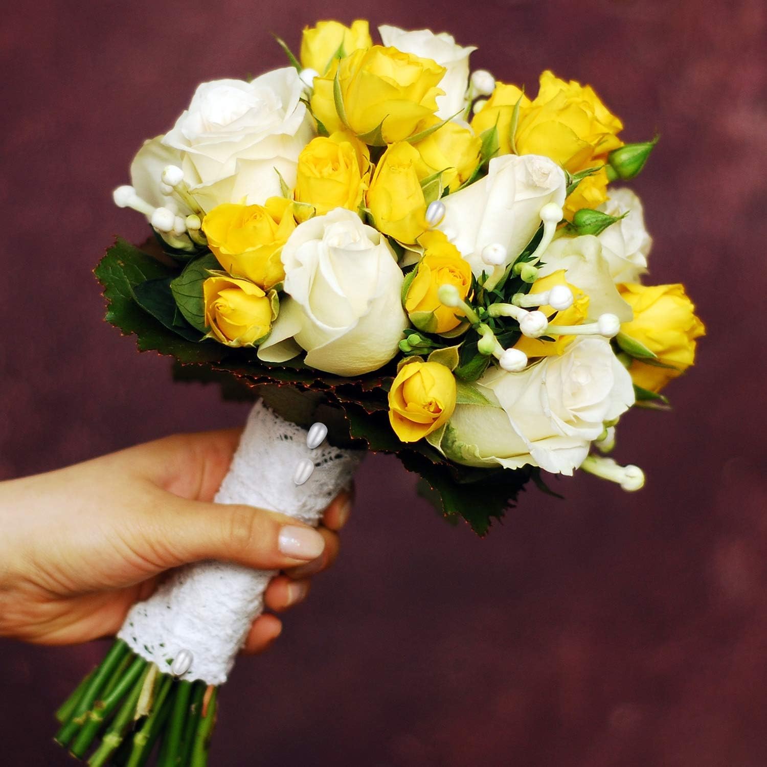 Alfileres de ramillete para ramo de boda, alfileres de cabeza recta blanca para manualidades, joyería, costura, decoración de flores de boda (200