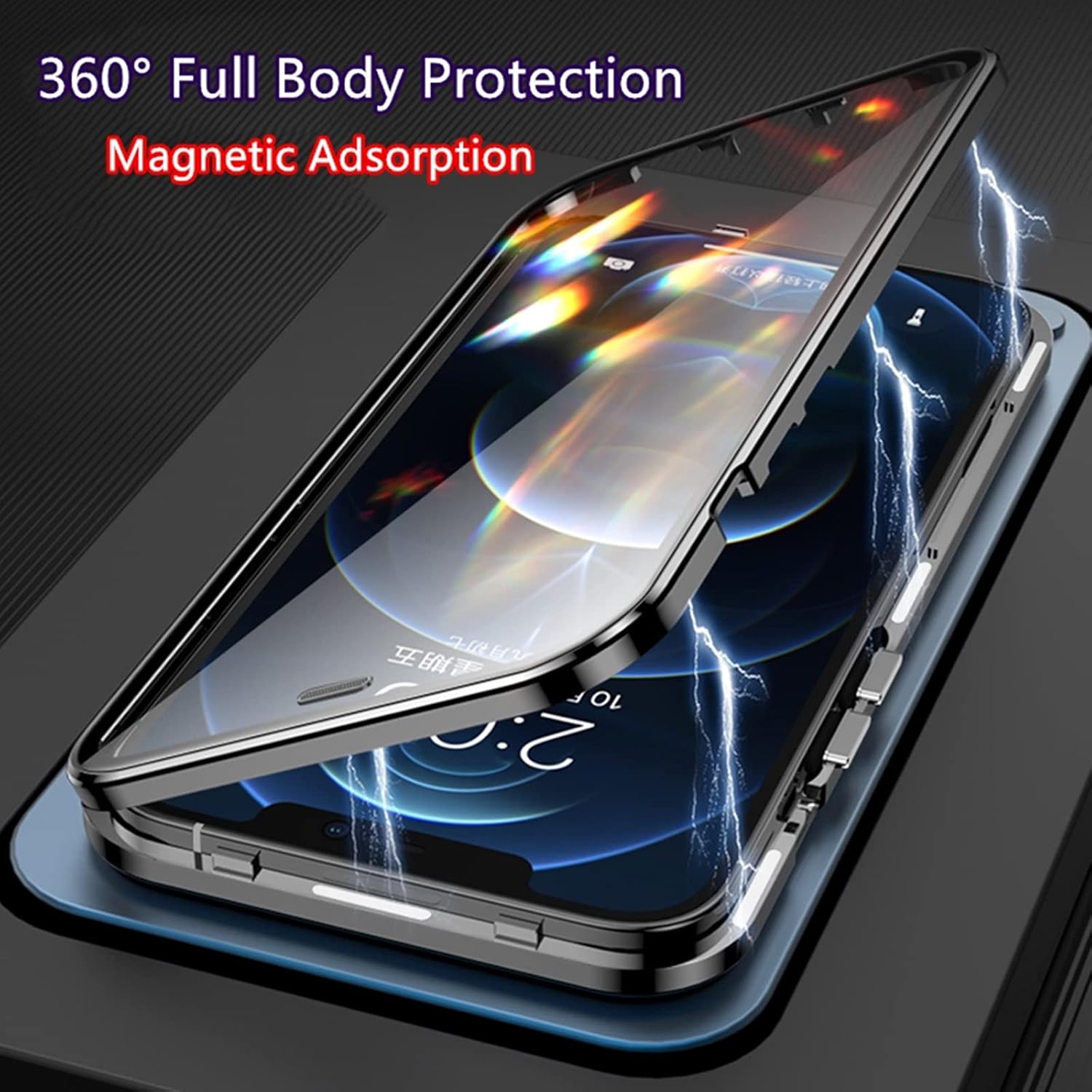 Jonwelsy Funda para iPhone 11, protección de doble cara de 360 grados, compatible con Magsafe de absorción magnética, parachoques de metal frontal