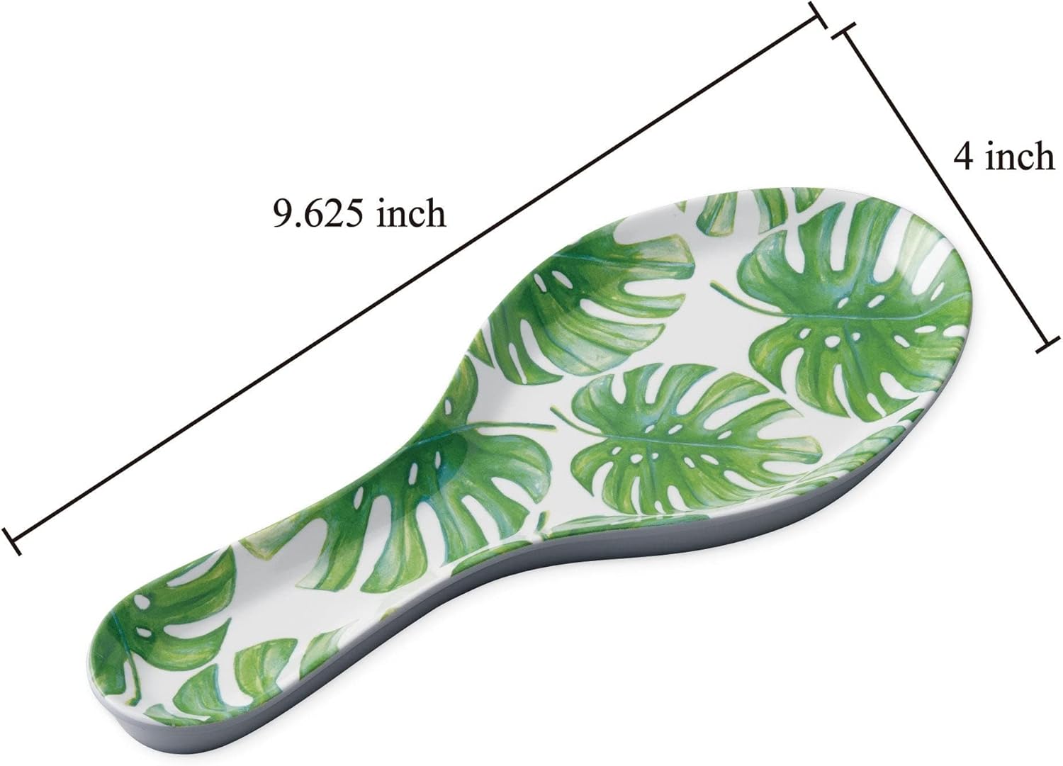 UP ware – Soporte para cuchara de melamina de 9.625 pulgadas, soporte para utensilios de cocina, mesa de comedor (monstera)