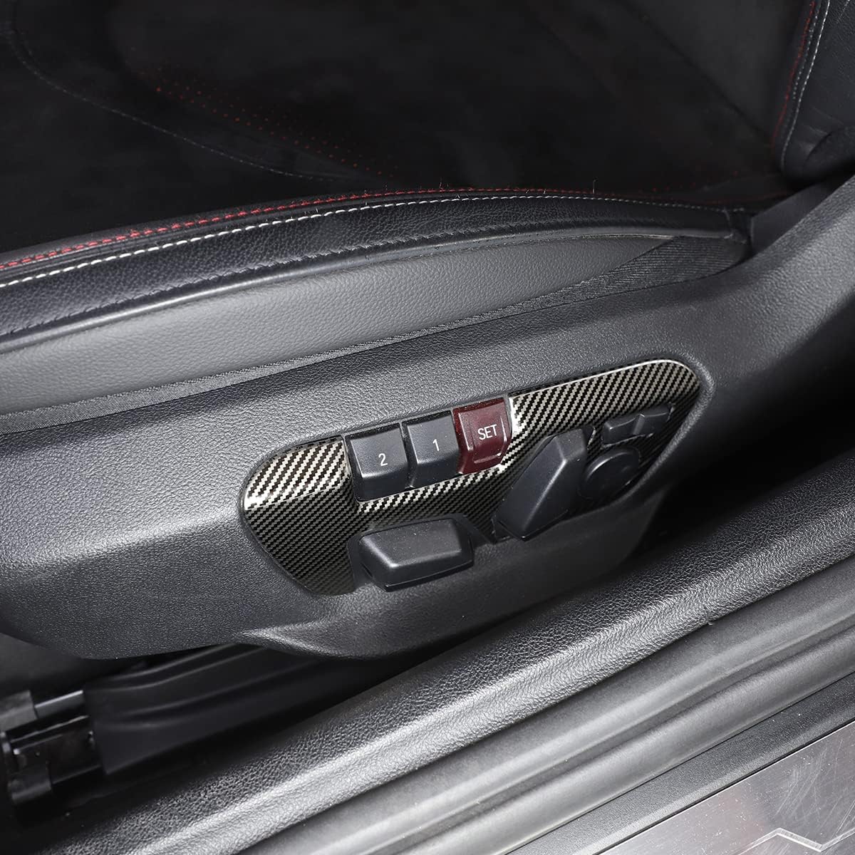 Cubierta de panel de botón de ajuste de asiento para Toyota Supra GR A90 A91 MK5 2018-2022, cubierta de panel de interruptor de botón de ajuste de