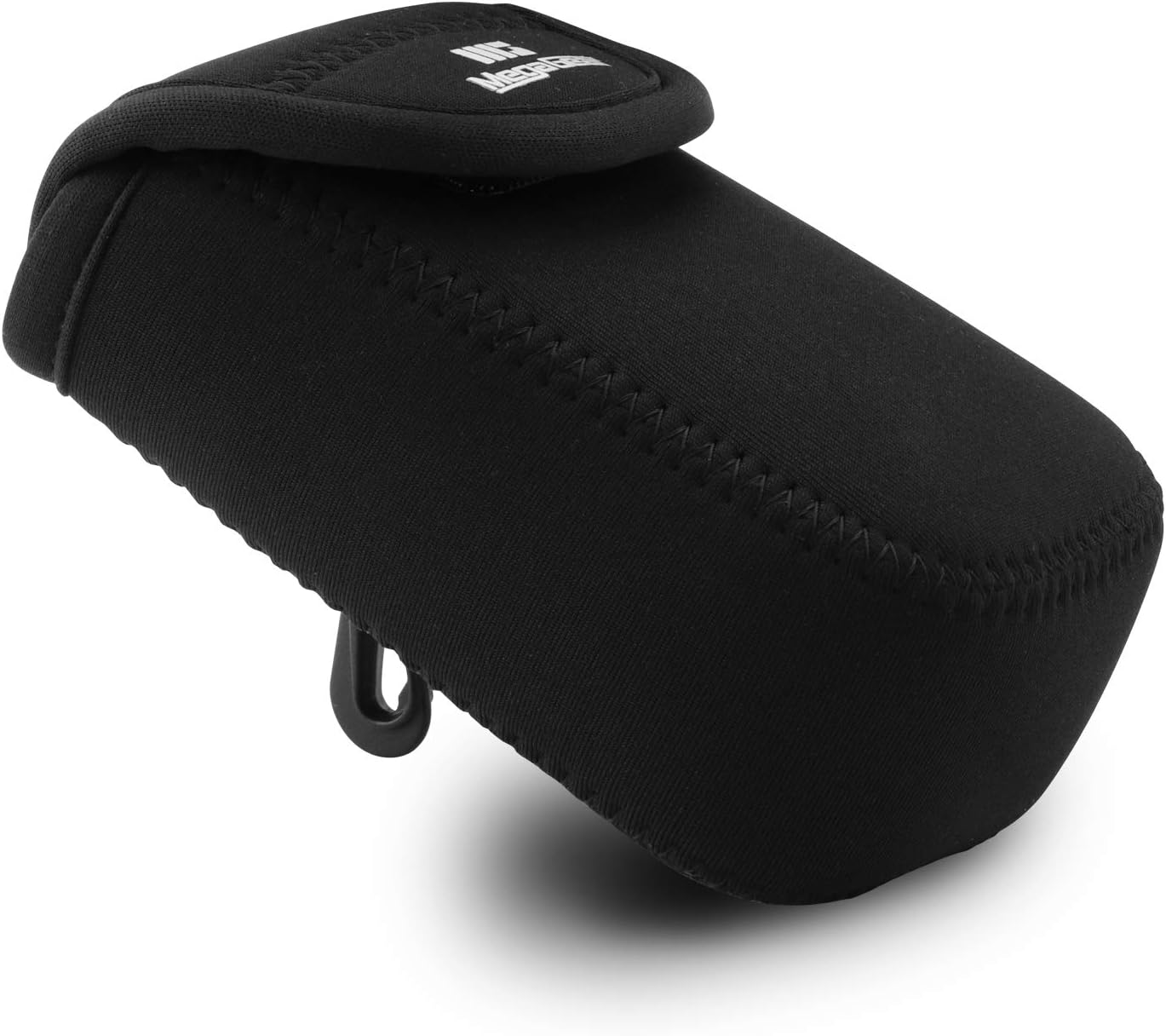 MegaGear Nikon Coolpix W300, AW130, Ricoh WG-30W, WG-50 Funda de neopreno ultra ligera para cámara, con mosquetón, color negro, MG1276, piel