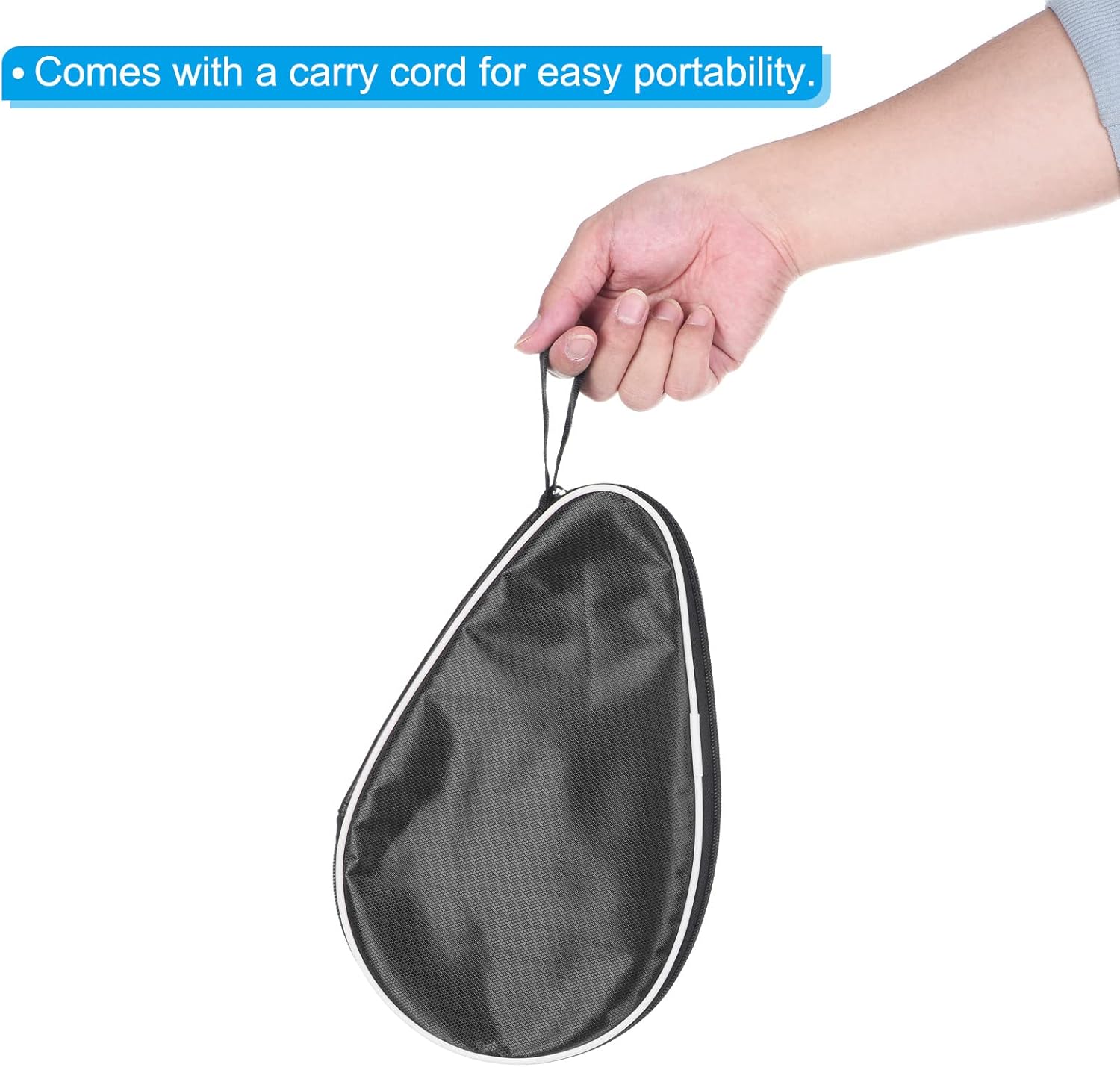 PATIKIL Ping Pong Paddle Caso, Raqueta de Tenis de Mesa Cubierta Suave Contenedor Bolsa de Calabaza Forma para Deportes