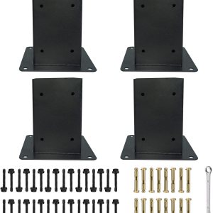 ITeVe.GD Base de anclaje para poste de madera, base de poste de valla de madera de hormigón para madera de 4 x 4 pulgadas (real3.5 x 3.5 pulgadas), ITeVe.GD Base de anclaje para poste de madera, base de poste de valla de madera de hormigón para madera de 4 x 4 pulgadas (real3.5 x 3.5 pulgadas),