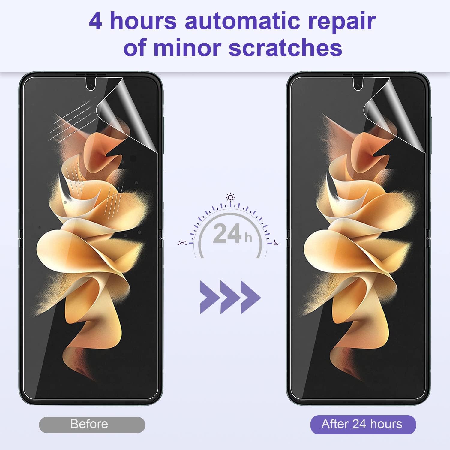 UEEBAI Protector de pantalla de privacidad para Samsung Galaxy Z Flip 5 5G, 2 unidades de dureza 9H, película de vidrio templado privado anti espía
