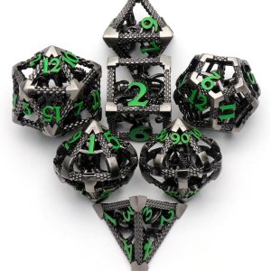 DND – Juego de dados poliédricos de metal de Dungeons and Dragons para juegos de rol, dados HNCCESG Hollow Cthulhu, dados D y D para juegos de mesa, DND – Juego de dados poliédricos de metal de Dungeons and Dragons para juegos de rol, dados HNCCESG Hollow Cthulhu, dados D y D para juegos de mesa,