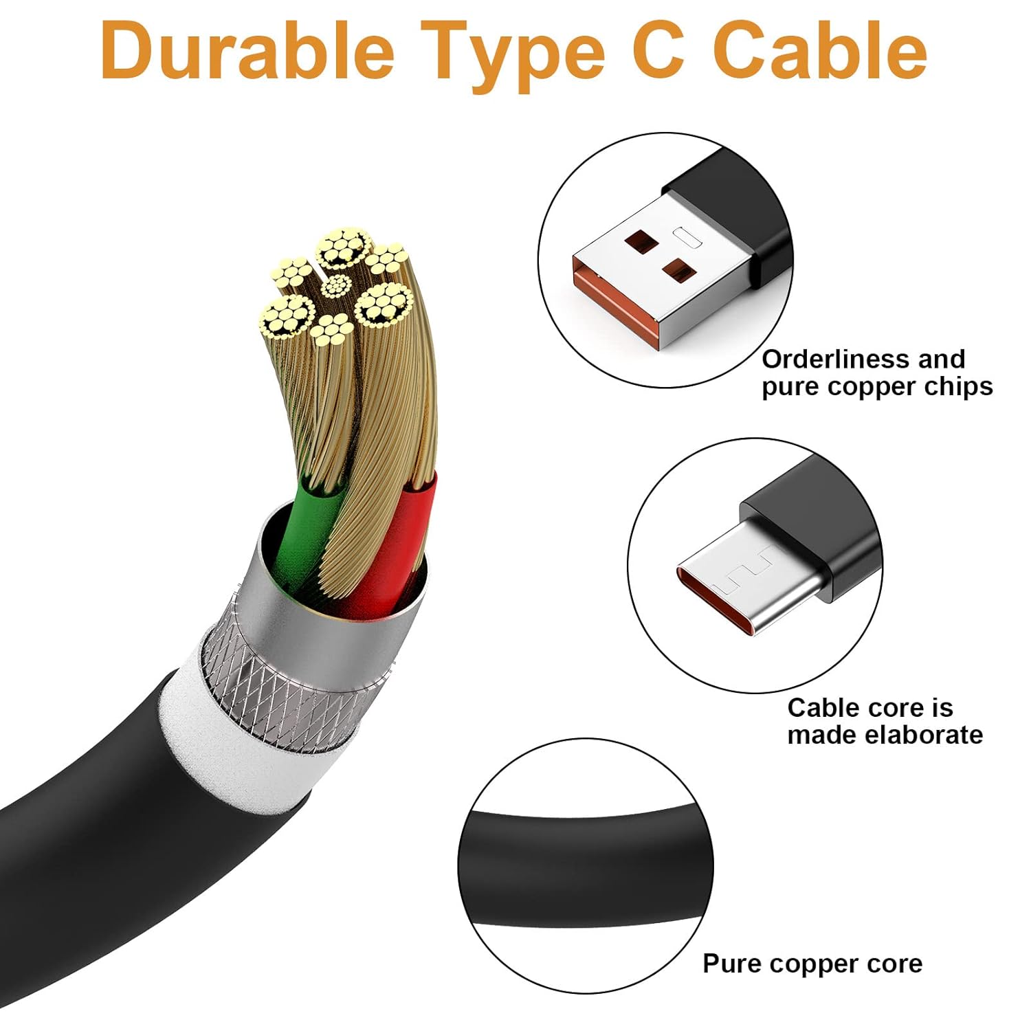 Cable de carga USB tipo C de repuesto compatible con Srhythm NC 25 NC 35 NC 85, Soulmate Series 5, Soulmate Series 3, auriculares con cancelación de