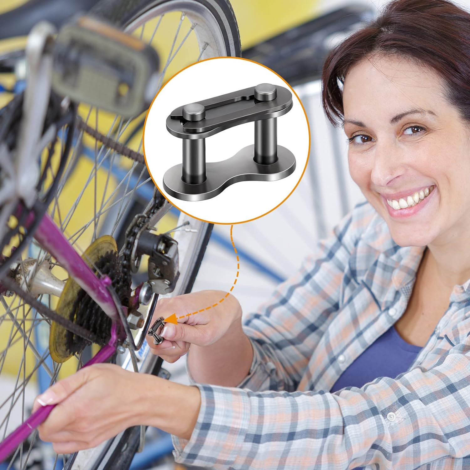 PAGOW 16 eslabones de conexión de cadena de rodillos n. 41, conector maestro de acero al manganeso resistente para bicicletas, mini bicicletas,