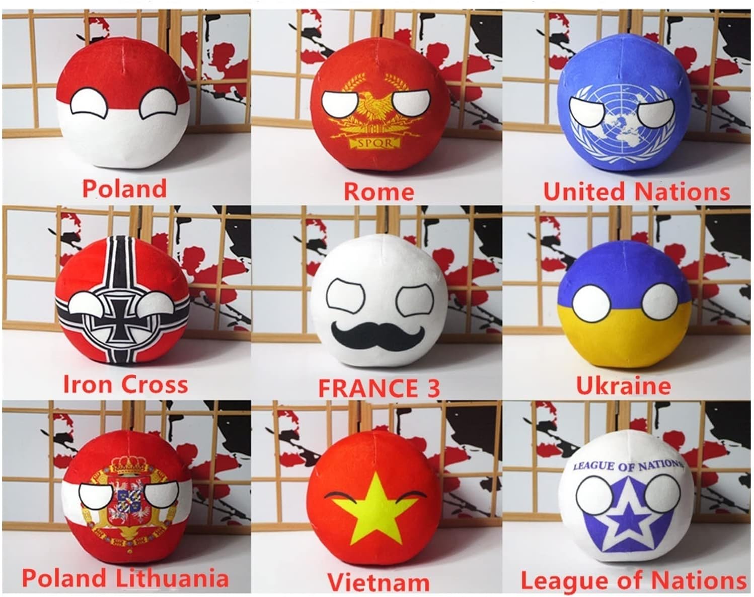 Polandball Countryballs Muñeco de peluche Ucrania España Hungría Portugal Rumania Grecia Austria México Polonia Bola colgante 7.9 in (Color Somalia,