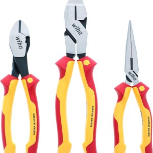 Wiha 32968 Juego de alicates y cortadores de agarre industrial aislados de 3 piezas Wiha 32968 Juego de alicates y cortadores de agarre industrial aislados de 3 piezas