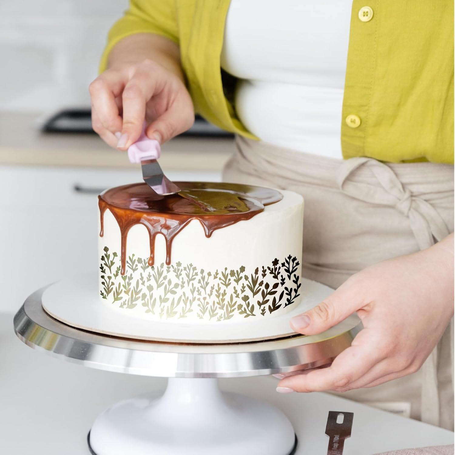 Plantillas de tartas decorativas de crema de mantequilla, plantillas de galletas para glaseado real, plantilla de leopardo, aerógrafo, piel de