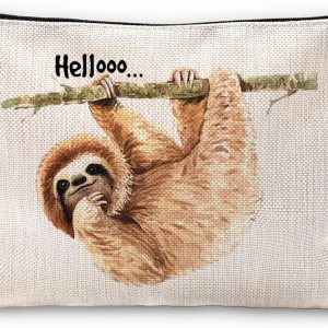 Hola divertida bolsa de maquillaje de perezoso salvaje, bonita bolsa de cosméticos de perezoso colgante para mujeres y niñas, regalos de cumpleaños, Hola divertida bolsa de maquillaje de perezoso salvaje, bonita bolsa de cosméticos de perezoso colgante para mujeres y niñas, regalos de cumpleaños,