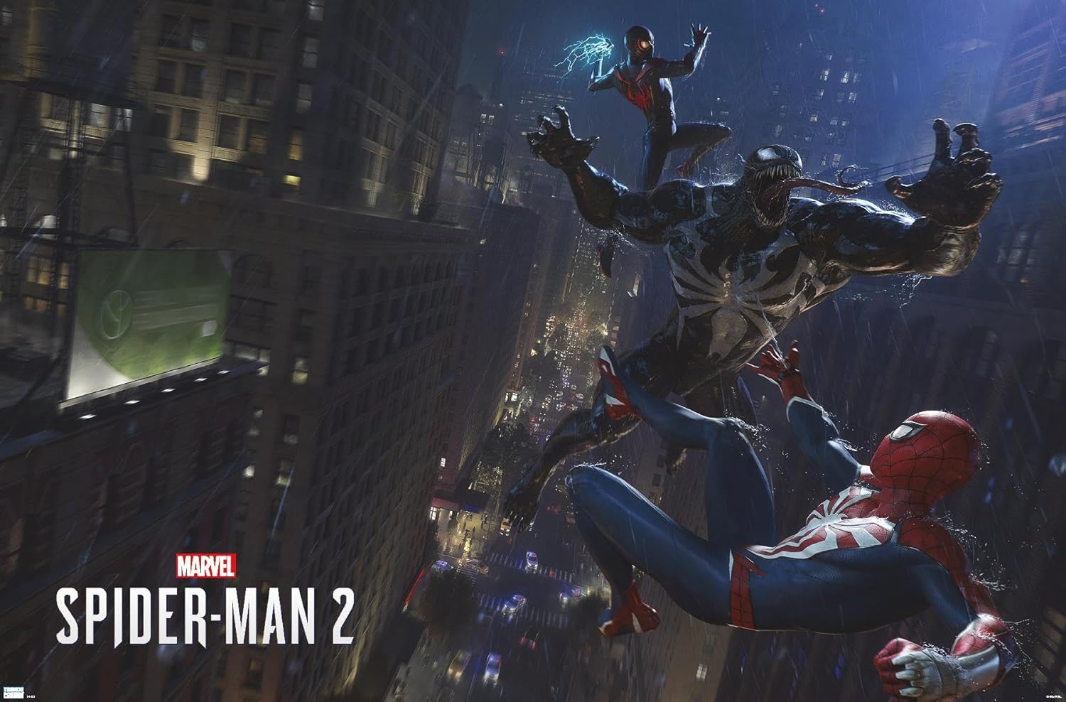 Trends International Marvel’s Spider-Man 2 – Póster de pared de lucha con veneno, 14.72 x 22.37 pulgadas, versión premium sin marco