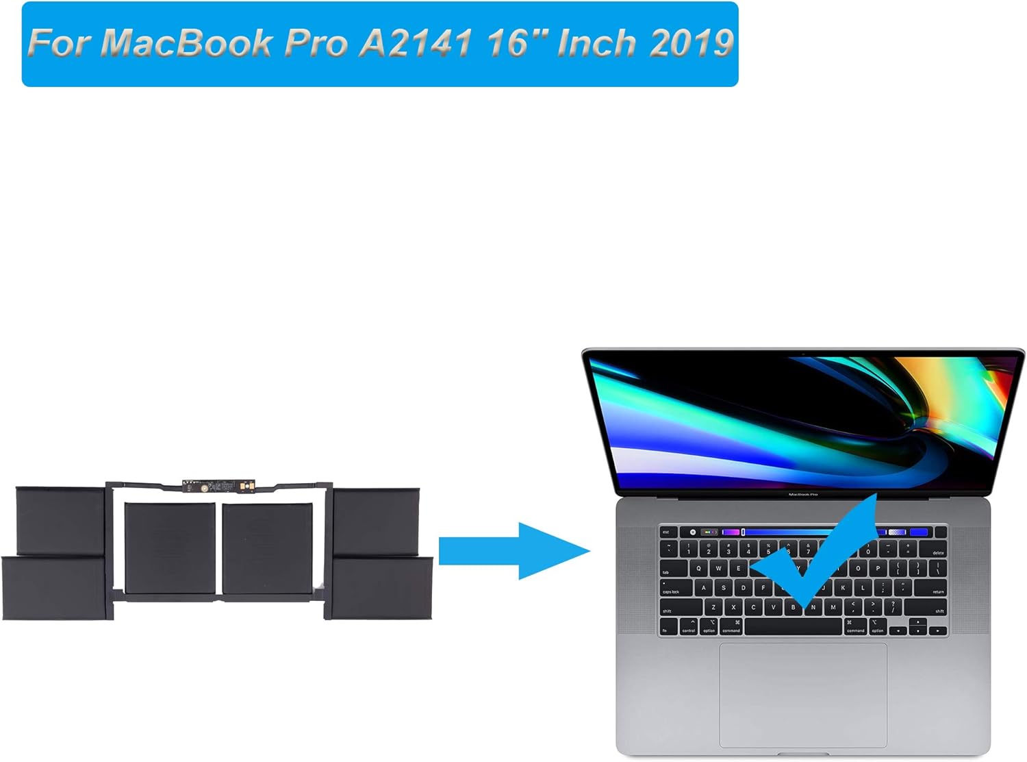 Batería de repuesto A2113 compatible con MacBook Pro A2141 de 16 pulgadas 2019 610-00533 con herramientas