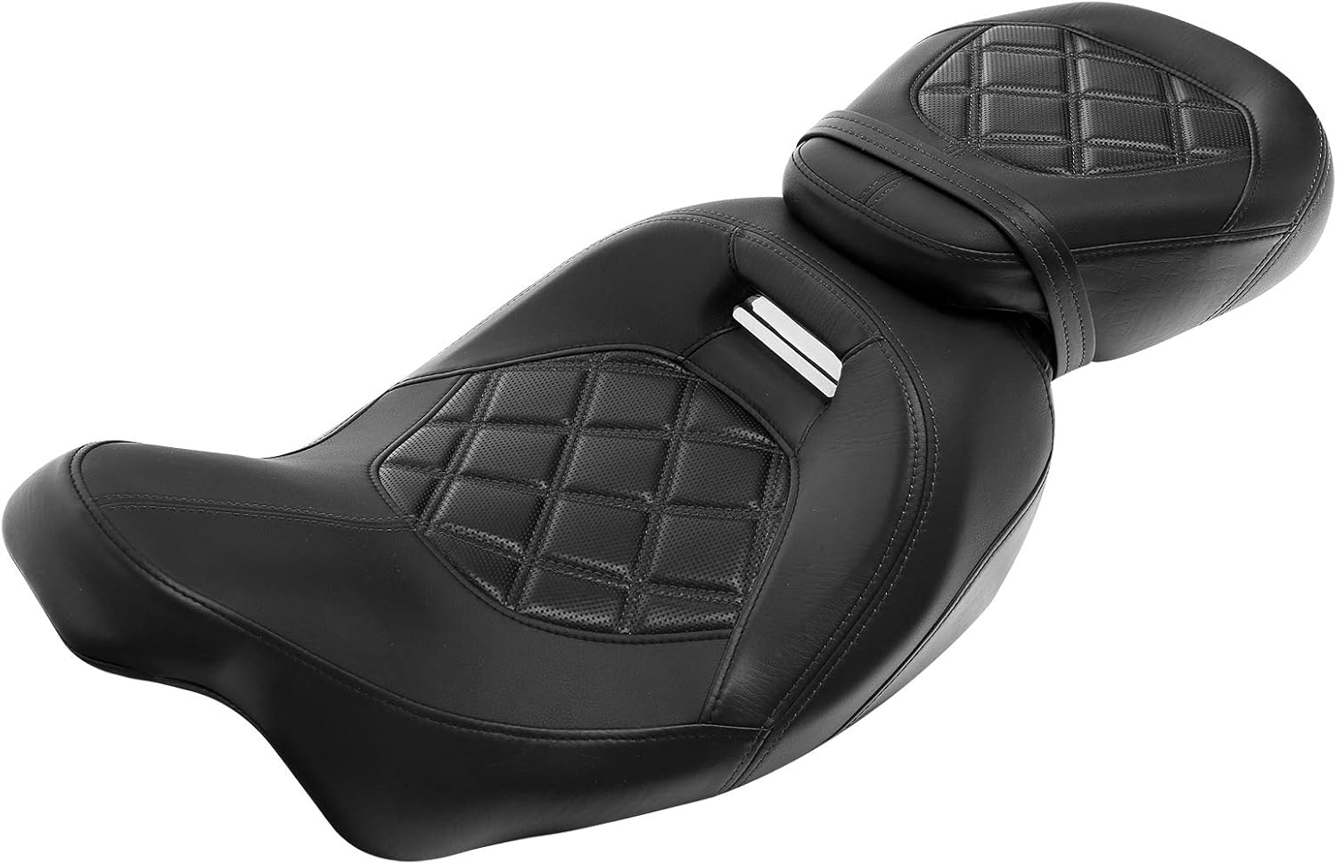 XMT-MOTO El asiento de pasajero de perfil bajo se adapta a los modelos Harley Davidson Touring y Tri Glide 2009 y posteriores, para los modelos Road