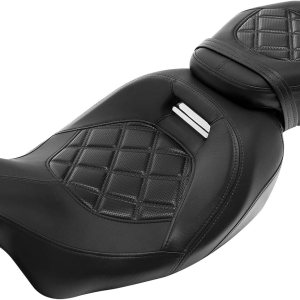 XMT-MOTO El asiento de pasajero de perfil bajo se adapta a los modelos Harley Davidson Touring y Tri Glide 2009 y posteriores, para los modelos Road XMT-MOTO El asiento de pasajero de perfil bajo se adapta a los modelos Harley Davidson Touring y Tri Glide 2009 y posteriores, para los modelos Road