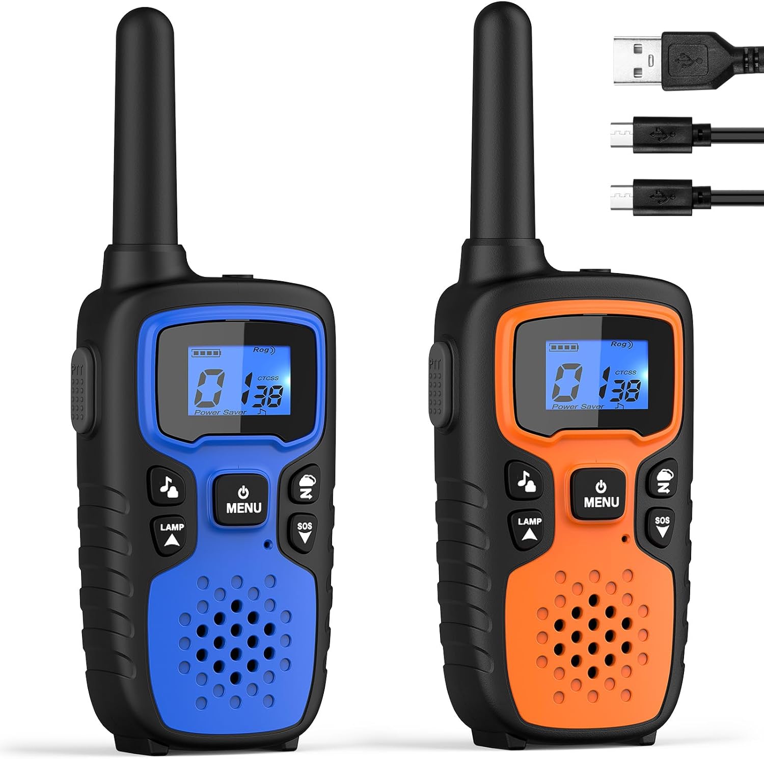 Walkie Talkies para adultos de largo alcance-Wishouse Radios de mano de 2 vías recargables, accesorios de senderismo, equipo de campamento regalo