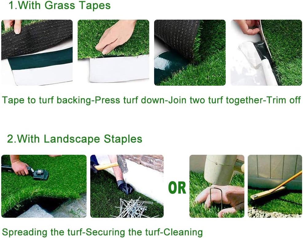 x6.5 – Alfombra de césped artificial sintética gruesa de lujo, realista, perfecta para paisajes interiores y exteriores, 5.5 pies x 6.5 pies (35.75