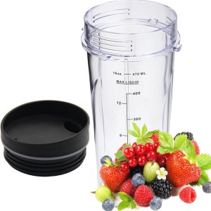 Taza de una sola porción de 16 onzas para licuadora profesional Ninja BL770 BL780 BL660, piezas de repuesto para licuadoras Ninja All Pro de 4 Taza de una sola porción de 16 onzas para licuadora profesional Ninja BL770 BL780 BL660, piezas de repuesto para licuadoras Ninja All Pro de 4