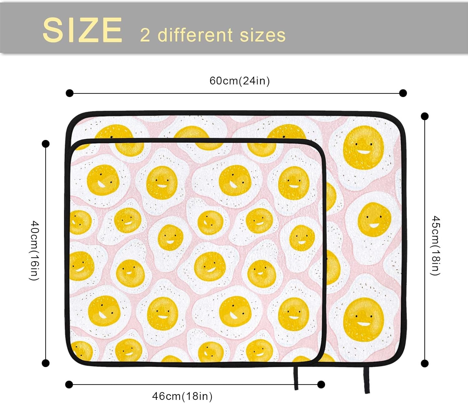 Tapete de secado de platos para encimera de cocina, tapete absorbente de platos, resistente al calor, de doble cara, lavable, de secado fácil,
