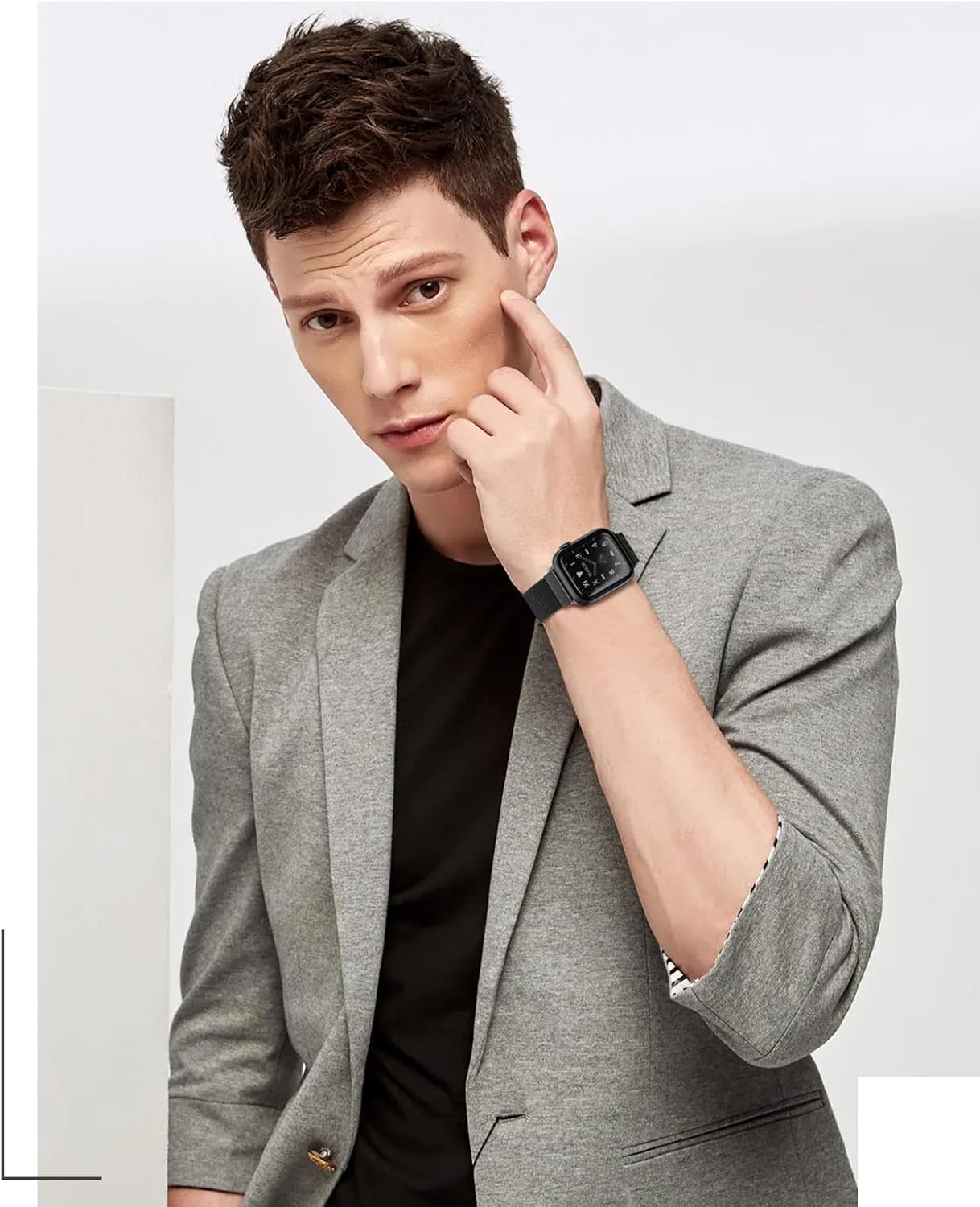 Correas de patente 2023 compatibles con Apple Watch Band de 1.496 in 1.575 in 1.614 in 1.654 in 1.732 in 1.772 in 1.929 in para mujeres y hombres,