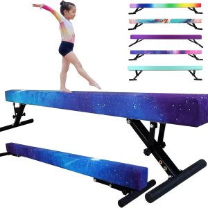 Viga de equilibrio ajustable para niños, haz de gimnasia de 8 pies, haz de piso alto e inferior para centro de gimnasia, equipo de gimnasia para Viga de equilibrio ajustable para niños, haz de gimnasia de 8 pies, haz de piso alto e inferior para centro de gimnasia, equipo de gimnasia para