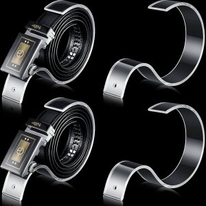 Soporte de acrílico para cinturón de acrílico, organizador de cinturón transparente, estuche de exhibición de cinturón para hombres y mujeres, Soporte de acrílico para cinturón de acrílico, organizador de cinturón transparente, estuche de exhibición de cinturón para hombres y mujeres,