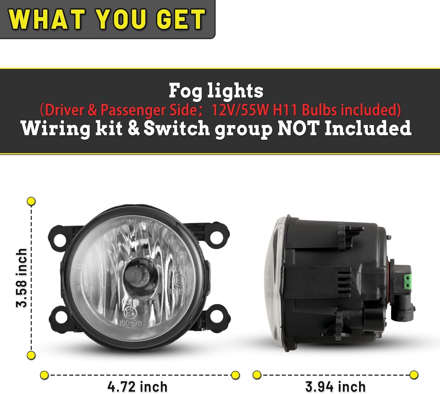 AUTOWIKI Lámparas antiniebla compatibles con Nissan Xterra Pathfinder Frontier compatible con TitanTitan XD Armada Driver Passenger Reemplazo 12V55W