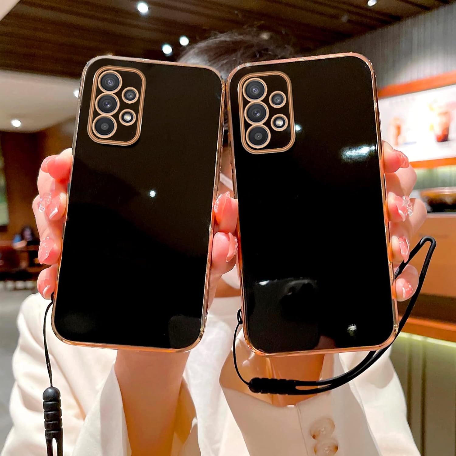 Funda para Galaxy A32 5G, Samsung A32 para mujeres y niñas, galvanoplastia, bonita estética de lujo, moderna, bonita, de cámara completa, protección