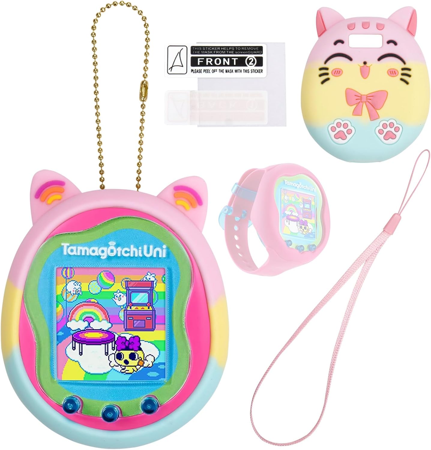 Tamagotchi Uni – Funda de silicona para máquina virtual para mascotas, protector de pantalla compatible con Tamagotchi Uni Watch Digital Pet (funda