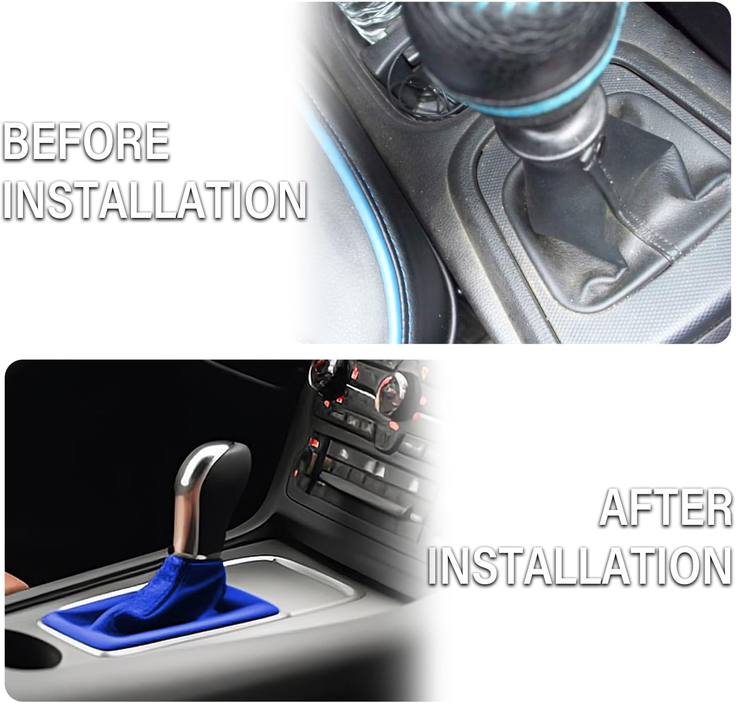 Funda de cuero para palanca de cambios de automóvil, accesorios para decoración interior de automóvil, cubierta universal a prueba de polvo, para