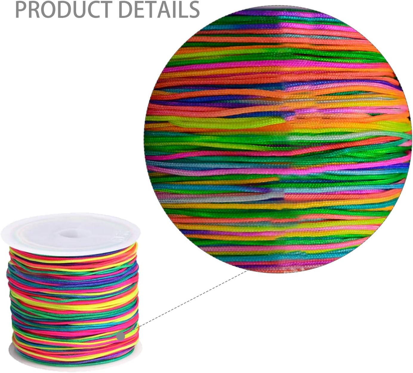 4 rollos de cuerda elástica para pulseras, cuerda elástica para hacer pulseras, cuerda de hilo arcoíris para pulseras de cuentas, collares, joyería,