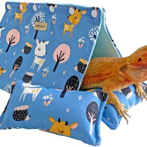 Túnel de cama de dragón barbudo multifunción hecho a mano, suave y pequeño, para reptiles de animales pequeños, cueva para lagarto, leopardo, gecko, Túnel de cama de dragón barbudo multifunción hecho a mano, suave y pequeño, para reptiles de animales pequeños, cueva para lagarto, leopardo, gecko,