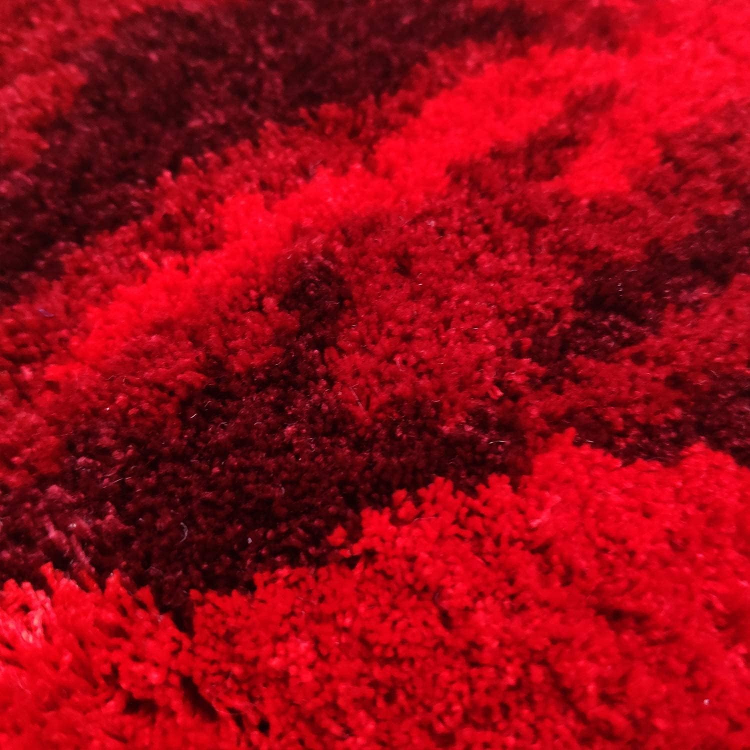 USTIDE Alfombra de baño rosa de 2 x 3, alfombra de baño roja con forma de flor, alfombra de felpa absorbente de agua para cocina, tocador, bañera,