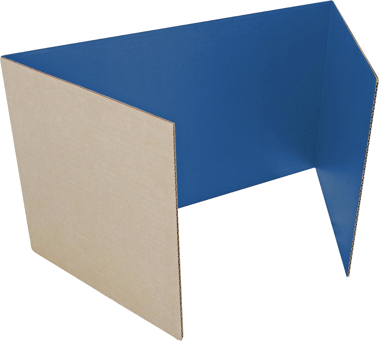 Flipside Products Paquete de 12 carrel de estudio azul, tableros de privacidad de 12 x 48 pulgadas, privacidad del estudiante y cabina de enfoque