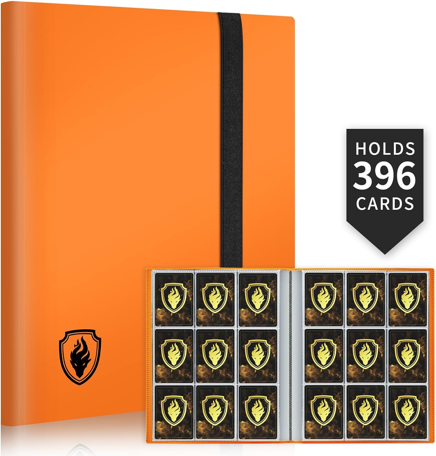 Carpeta de tarjetas, carpeta de tarjetas coleccionables de 396 bolsillos, álbum de tarjetas resistente para tarjetas coleccionables, carpeta de