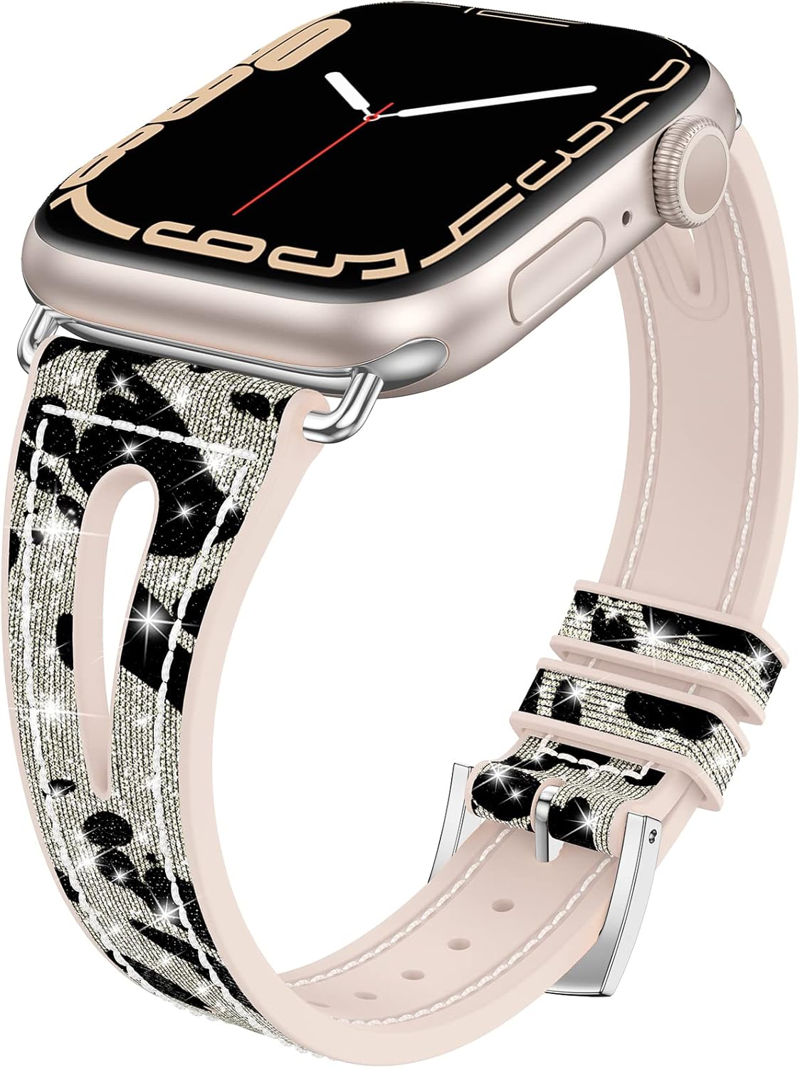Goton Correa brillante para Apple Watch de 1.929 in, 1.772 in, 1.732 in, 1.654 in, 1.614 in, 1.575 in, 1.496 in, Ultra Ultra2, Series 9, 8, 7, 6, 5,