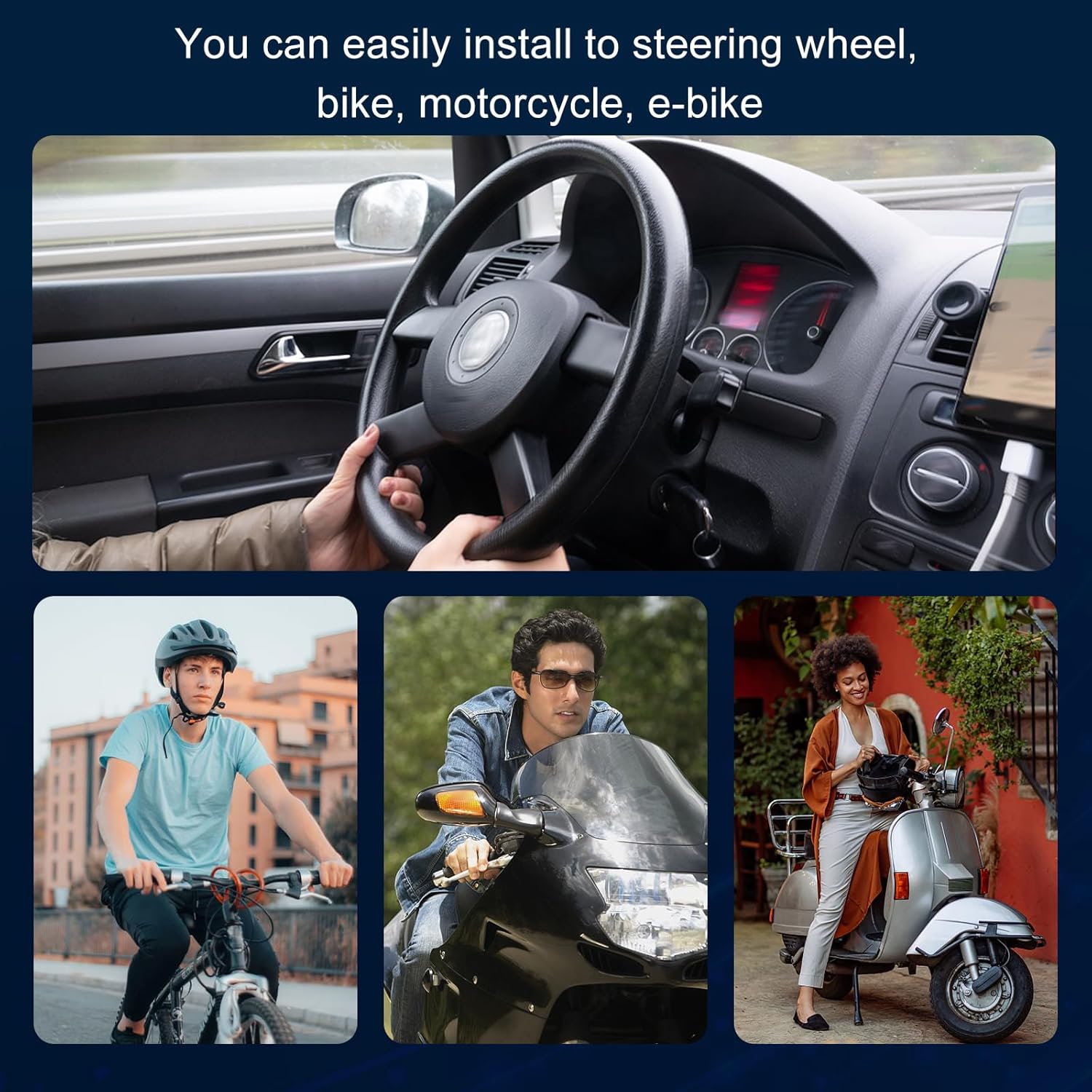 Control remoto universal del volante del coche inalámbrico botón impermeable soporte Bluetooth adecuado para Android iPhone Wince conectado a