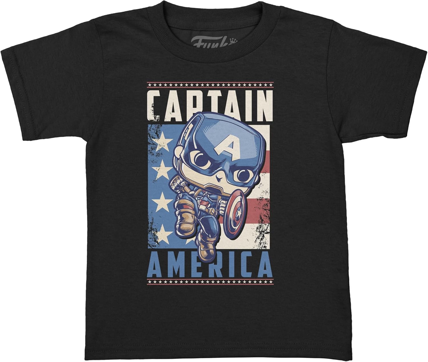 Funko Pop! Pocket Pop and Tee Marvel – Capitán América, Niños Grande